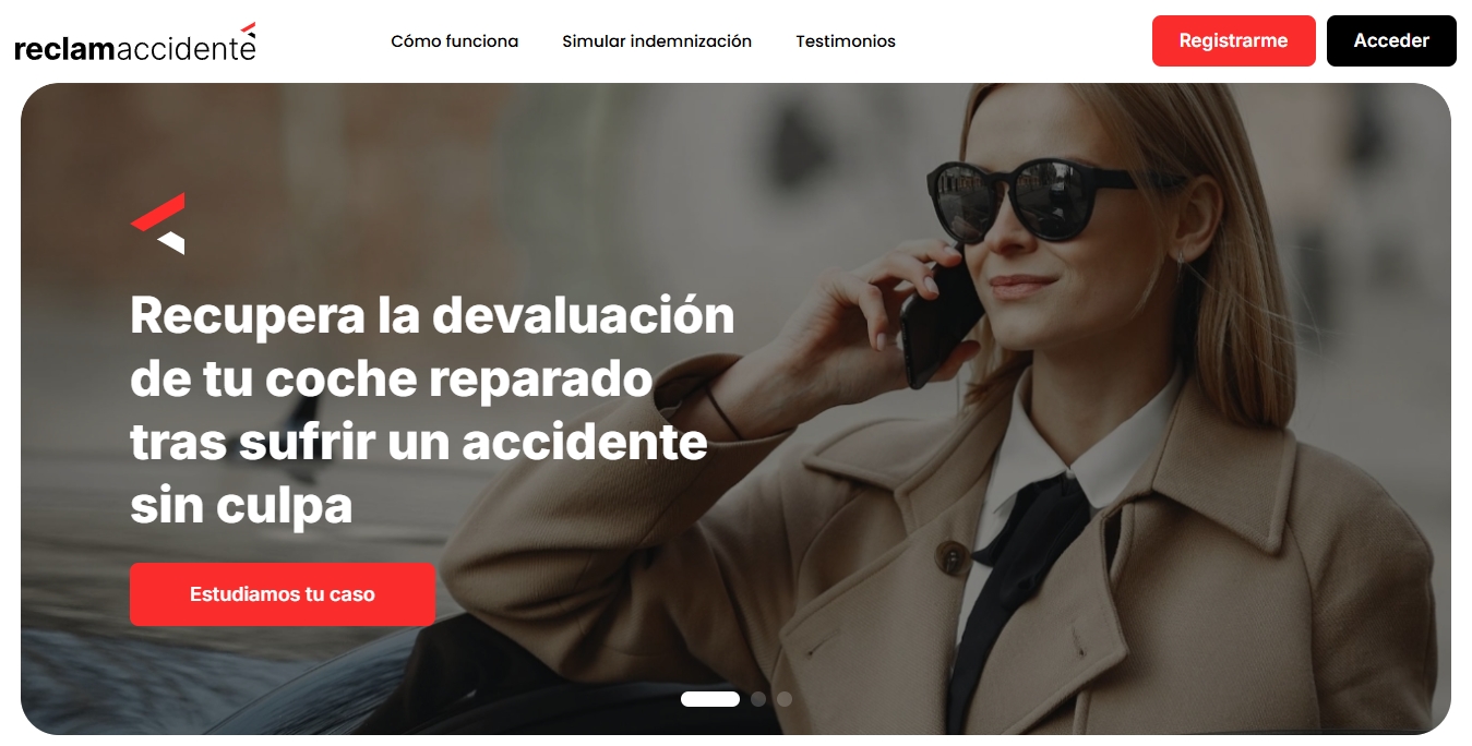 diseño y desarrollo web para Reclamaccidente
