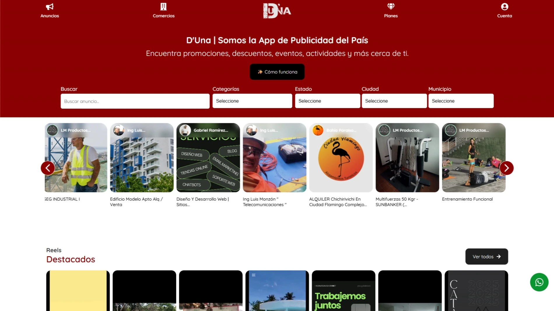 D'Una | Somos la App de Publicidad del País