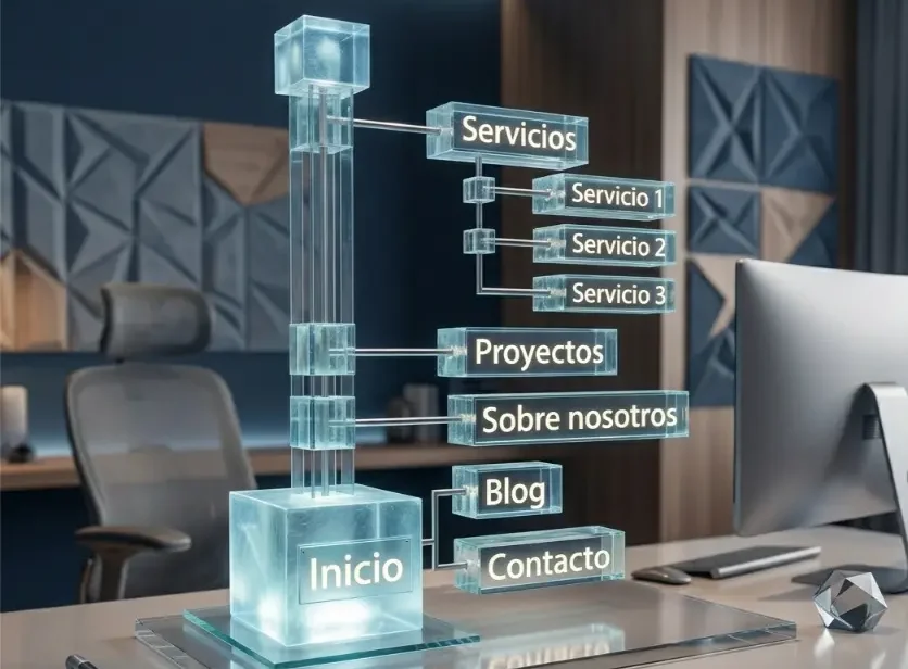 Estructura del menu de navegación de un sitio web